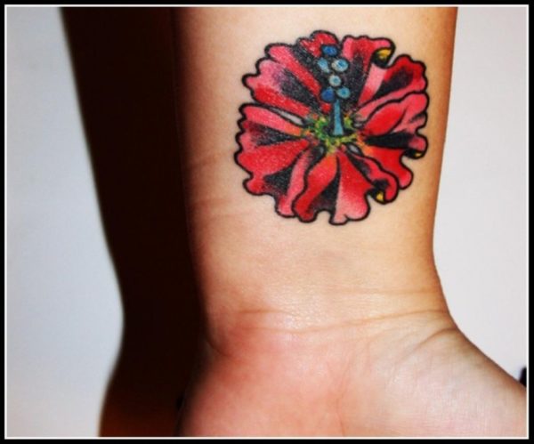 Fantastic Flower Tattoo On Wrist