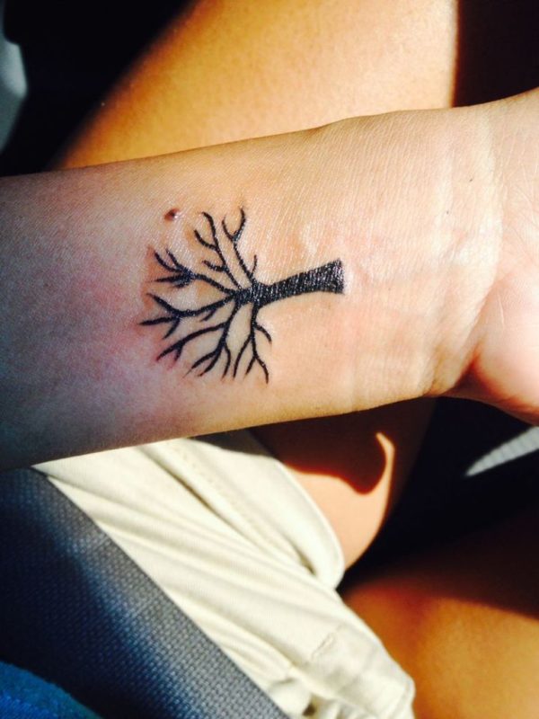 Fantastic Tree Tattoo On Wrist