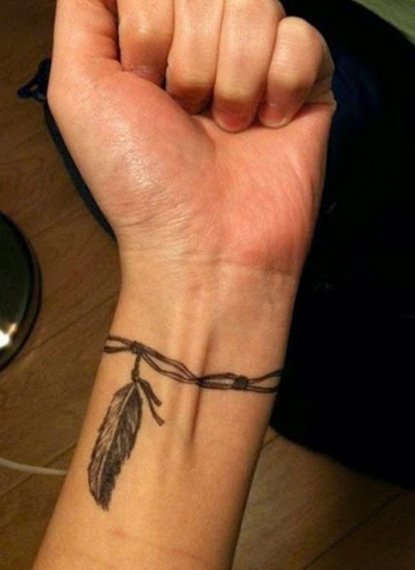 Feather Tattoo On Wrist