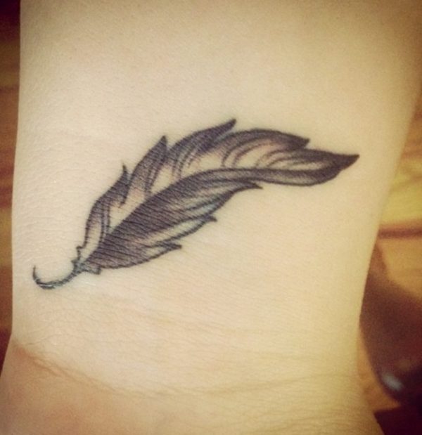 Feather Tattoo On Wrist