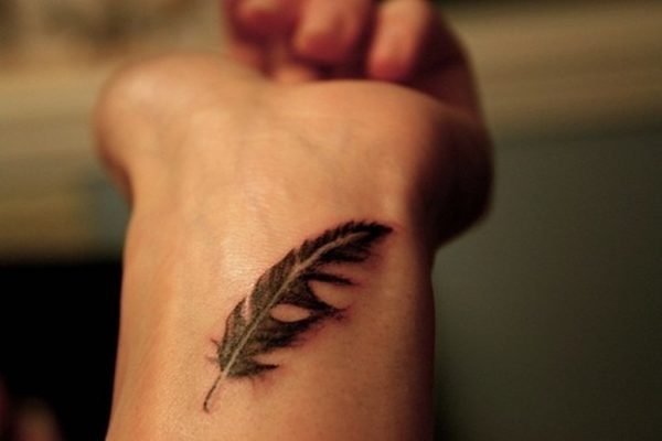 Feather Tattoo On Wrist