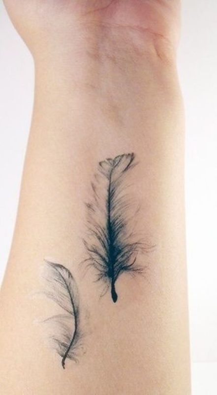 Feathers Tattoo On Wrist