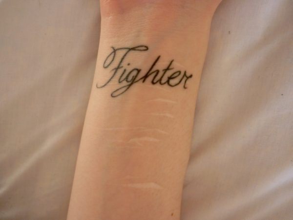 Fighter Word Tattoo