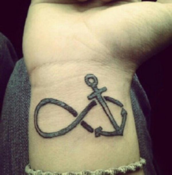 Fine Anchor Tattoo On Wrist