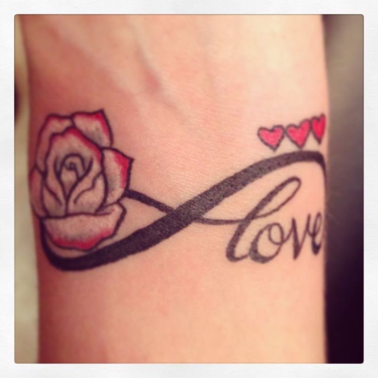 Flower And Love Tattoo