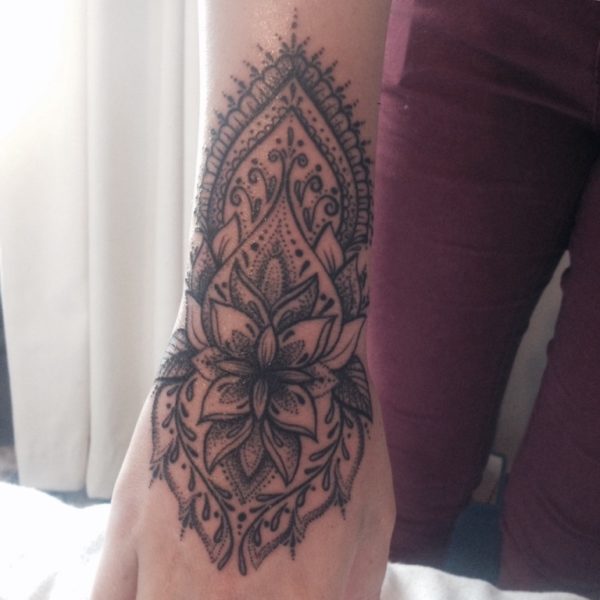 Flower Tattoo On Wrist
