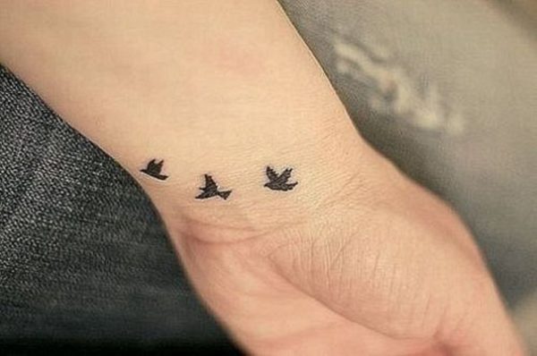 Flying birds Tattoo On Wrist