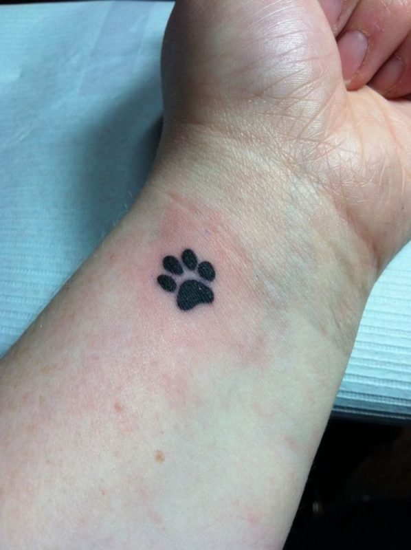 Foot Print Dog Tattoo