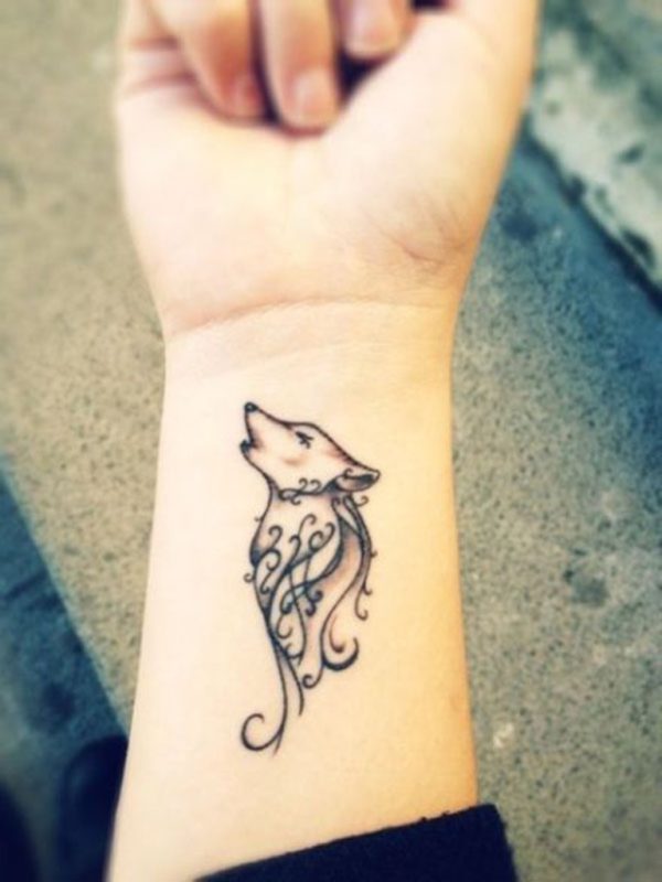 Fox Face Tattoo On Wrist