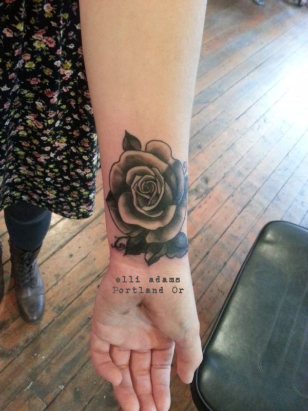  Rose Tattoo On Wrist