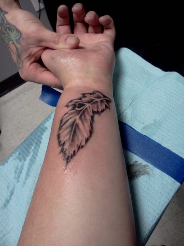 Funky Feather Tattoo