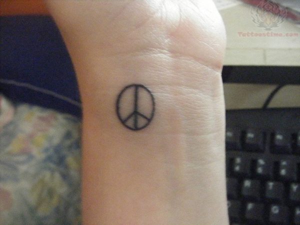Funky Peace Tattoo