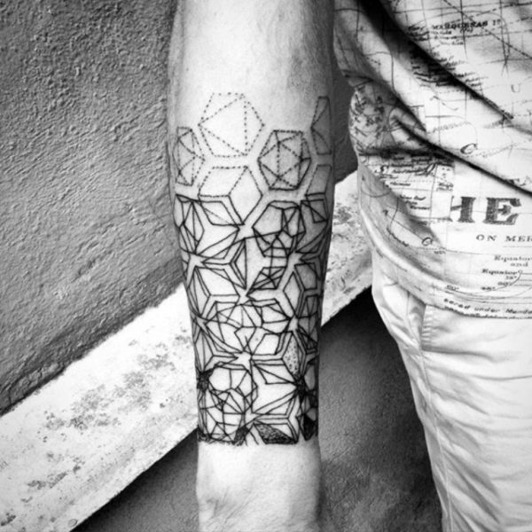 Geometric Prism Tattoo On Wrist