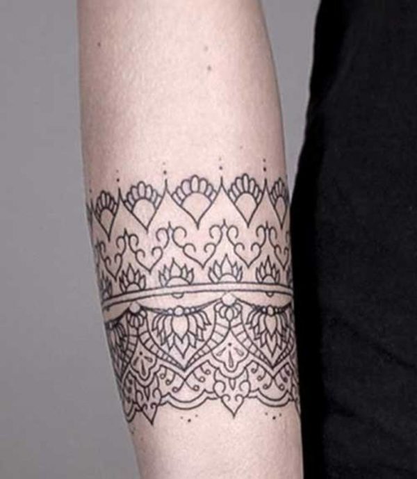 Geometric Wristband Tattoo