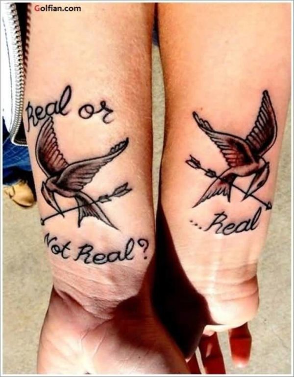 Graceful Birds Tattoo On Wrists