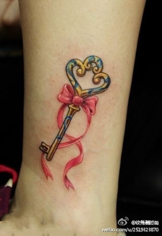 Graceful Key Tattoo