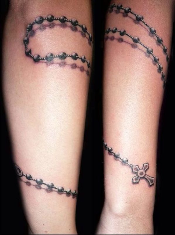 Graceful Rosary Tattoo
