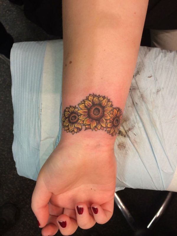 Graceful Sunflower Tattoo