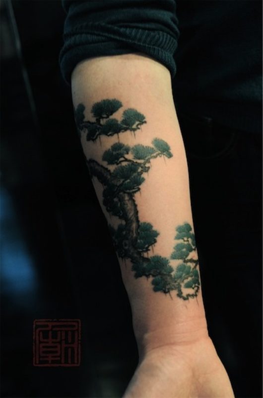 Green Tree Tattoo