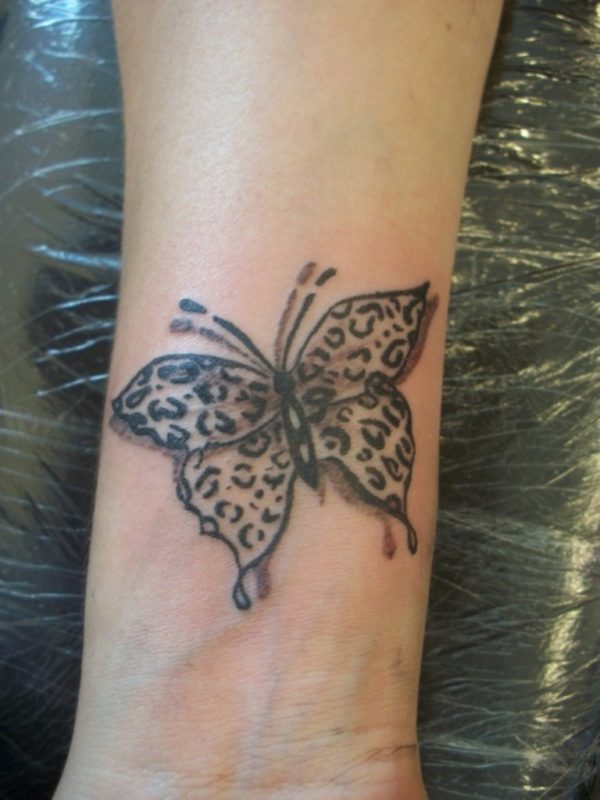 Grey Butterfly Tattoo