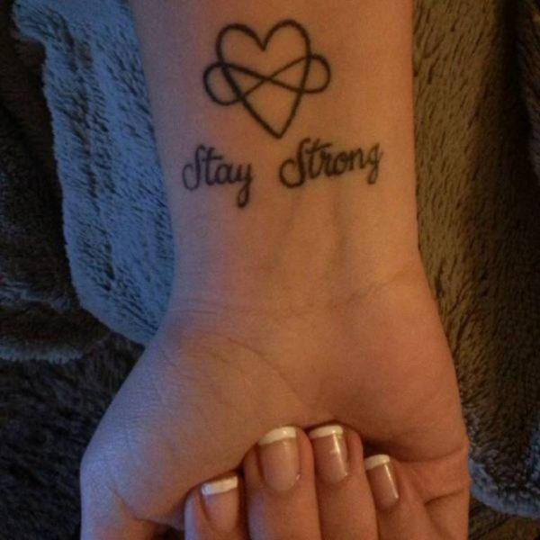 Heart And Wording Tattoo