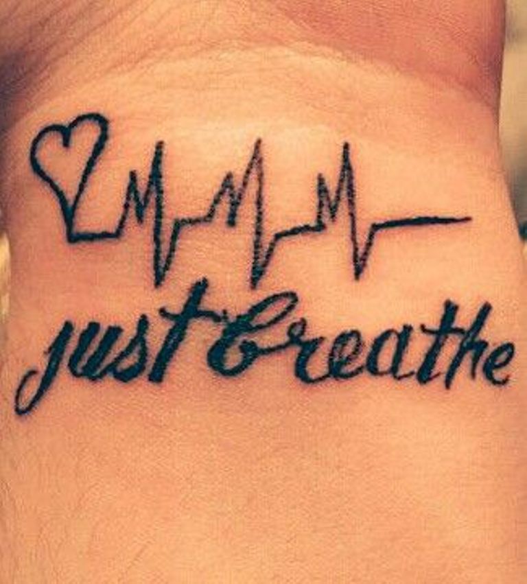 54 Elegant Just Breathe Tattoos Design On Wrist