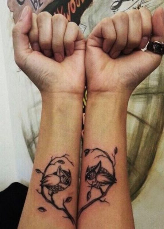 Heart Combinning Wrist Tattoo