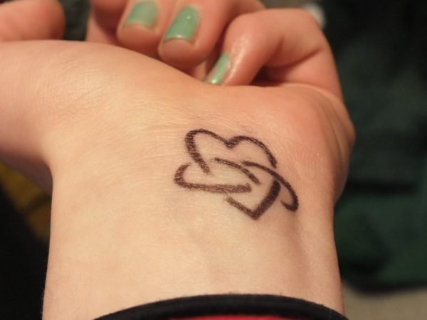 Heart Knot Tattoo On Wrist