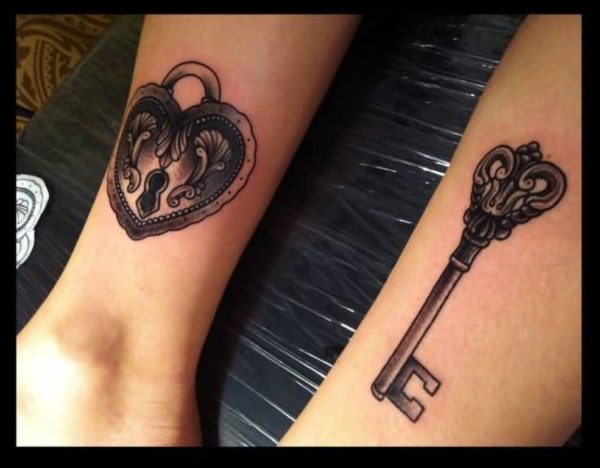 Heart Lock And Key Tattoo