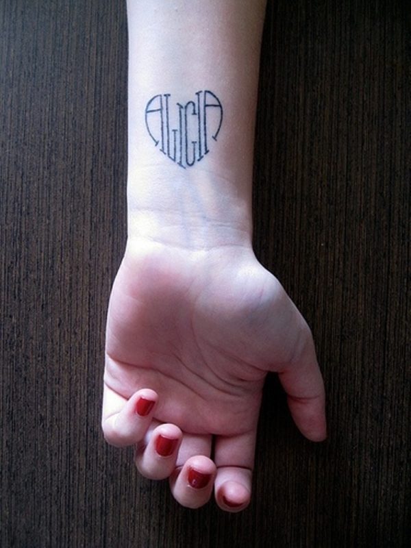 Heart Tattoo Design on Wrist