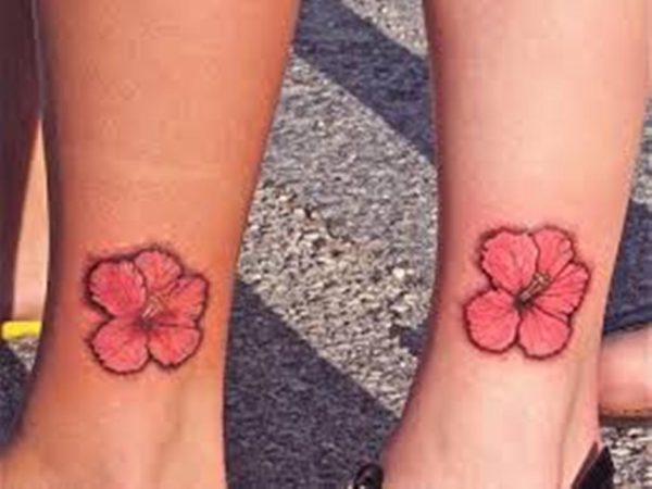 Hibiscus Flower Tattoos on Wrist