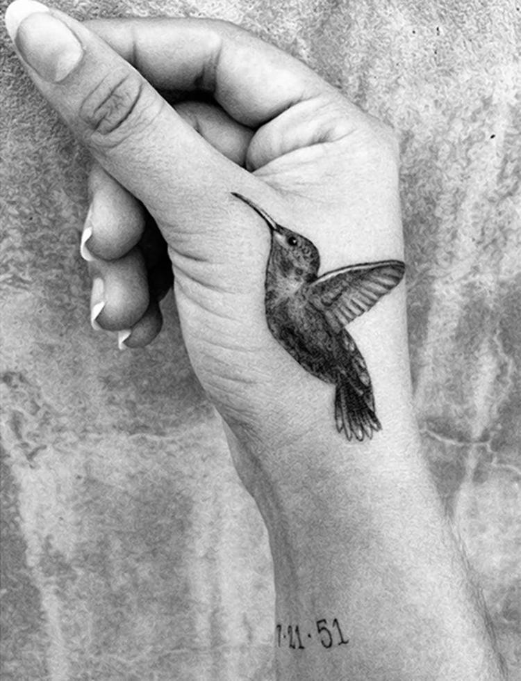 Hummingbird Tattoo On Hand