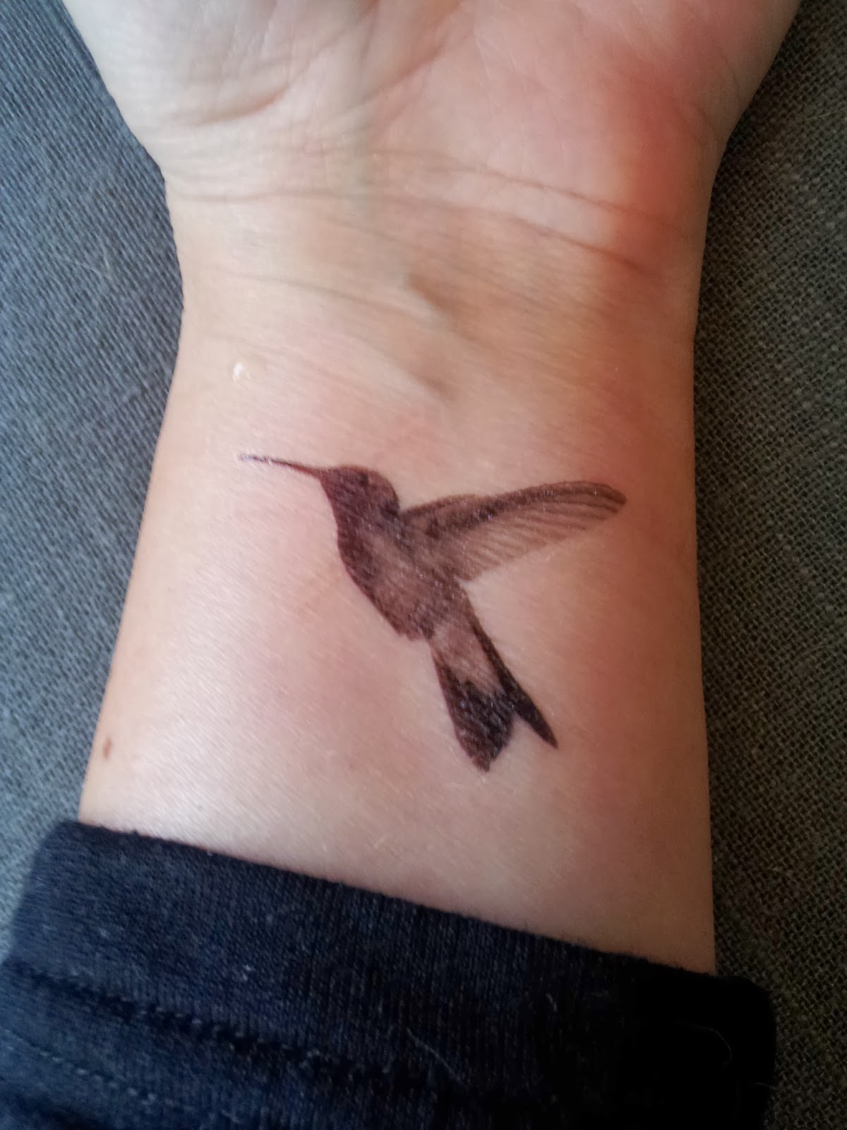 Hummingbird Tattoo On Wrist