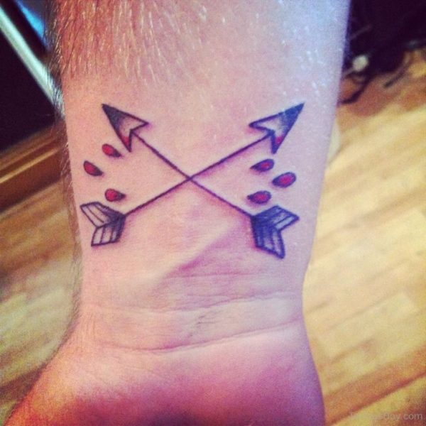 Impressive Arrow Tattoo On Wrist