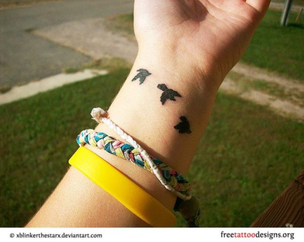 Impressive Bird Tattoo On Wrist
