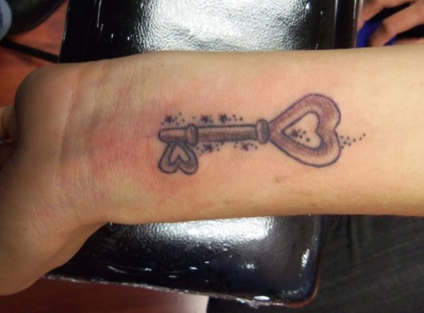 Impressive Key Tattoo Design