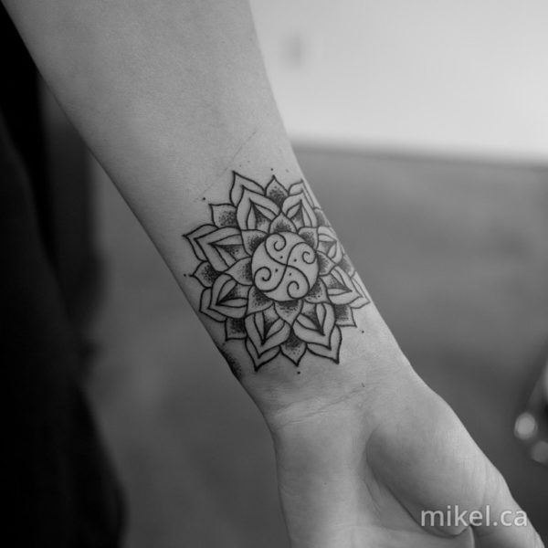 Impressive Mandala Tattoo On Wrist