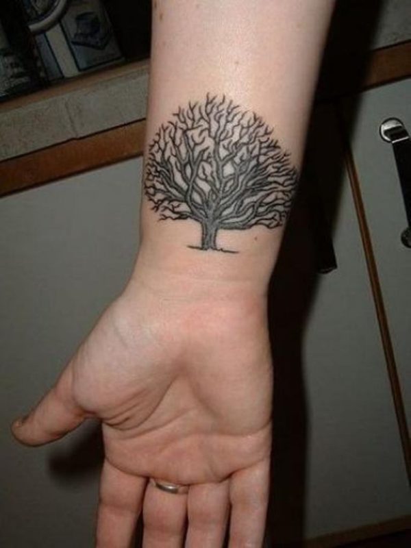 Impressive Tree Tattoo On Wrist