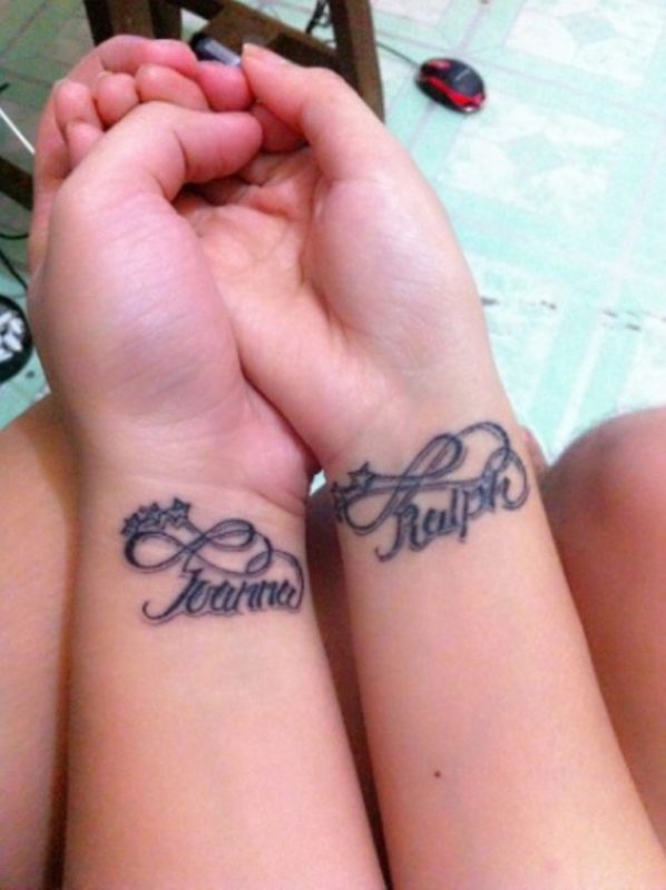 Infinity And Name Tattoo