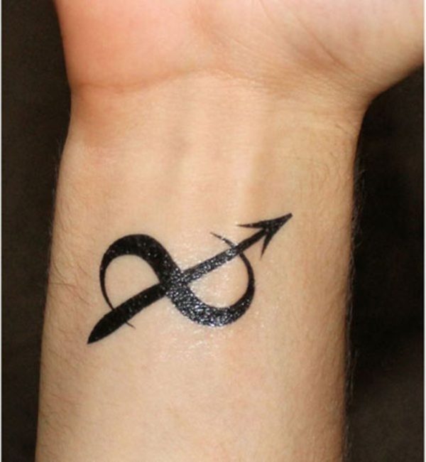 Infinity Arrow Tattoo On Wrist