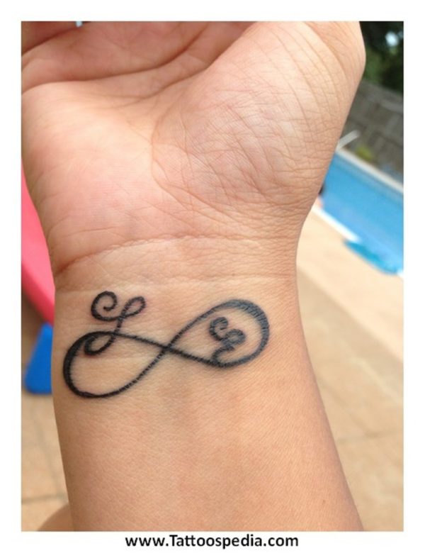 Initials Tattoo Design On Wrist 