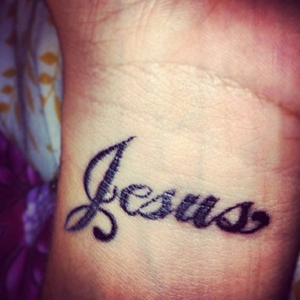 Jesus Script Tattoo