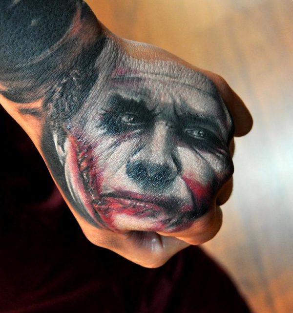 Joker Wrist Cover Tattoo