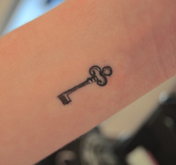 Key Wrist Tattoo