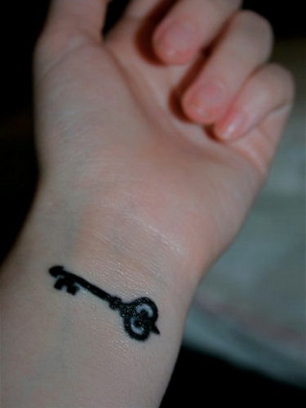 Key Wrist Tattoo