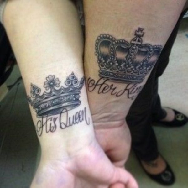 King And Queen Crown Tattoo