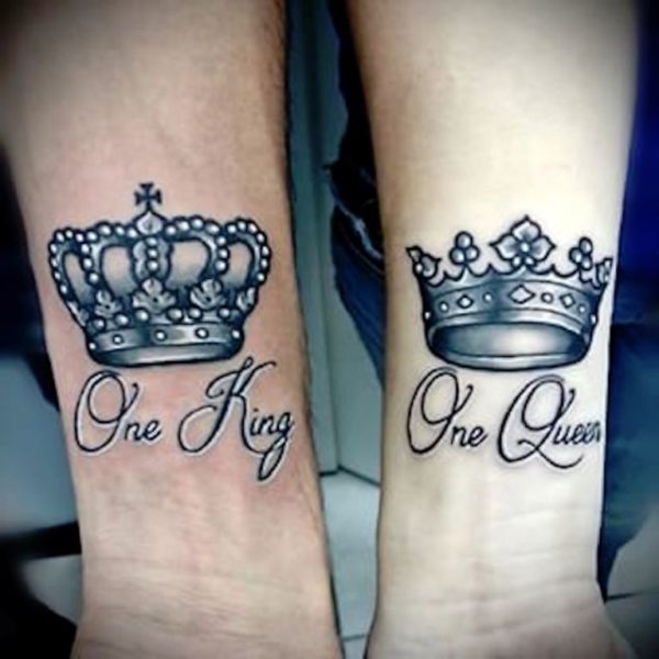 King And Queen Crown Tattoo