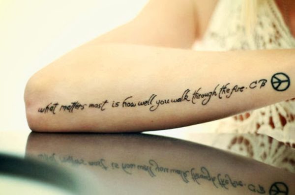 Lettering Tattoo On Wrist