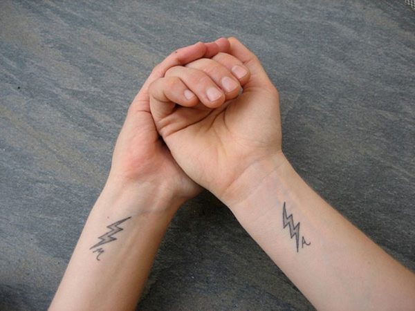 Lightening Tattoo On Wrist