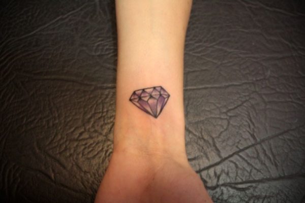 Little Diamond Tattoo On Wrist